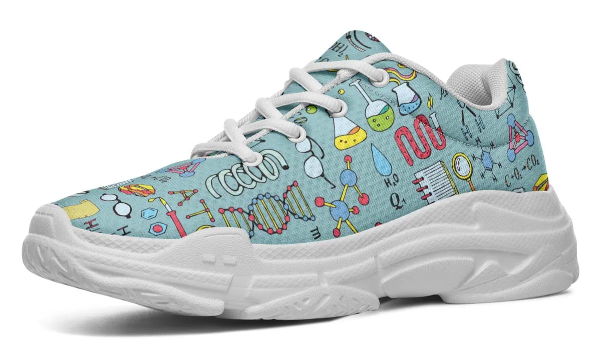 Chemist Pattern Chunky Sneakers