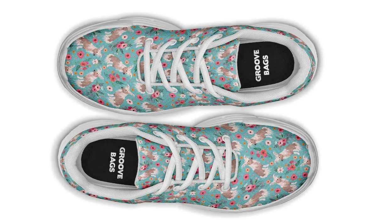 Chinese Crested Flower Chunky Sneakers