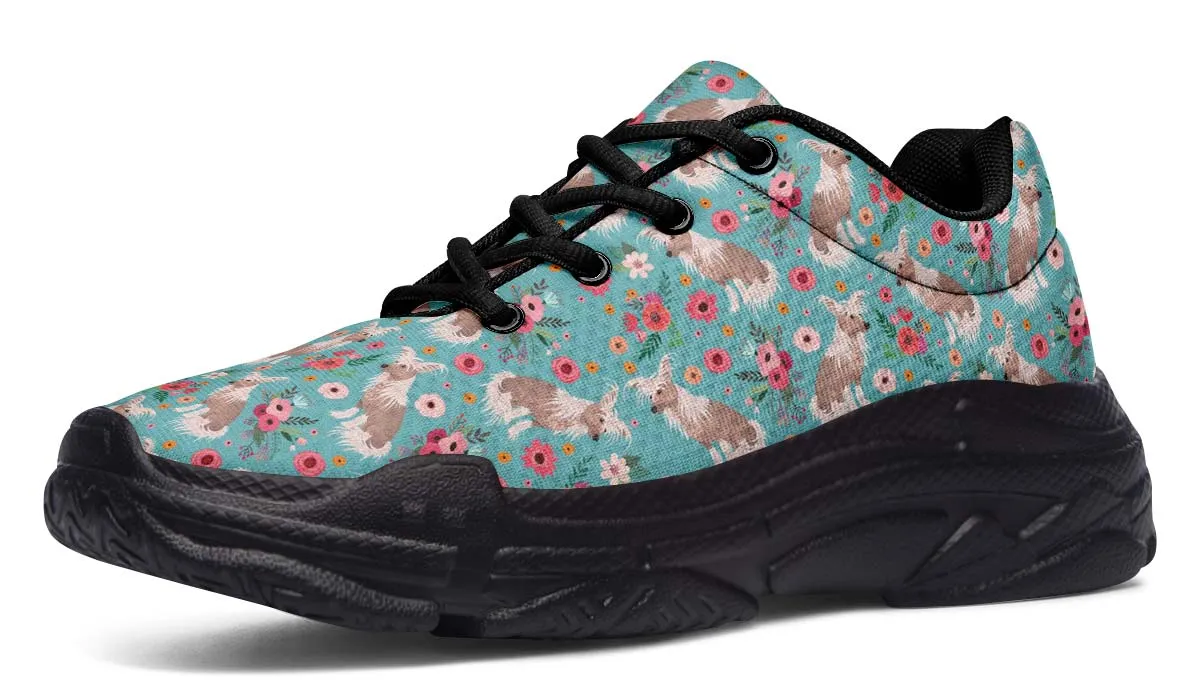 Chinese Crested Flower Chunky Sneakers