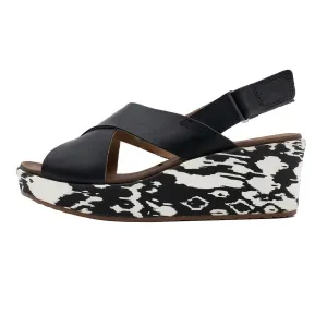 Clarks Stasha Hale Wedge Shoes Leather Black Colour For Women