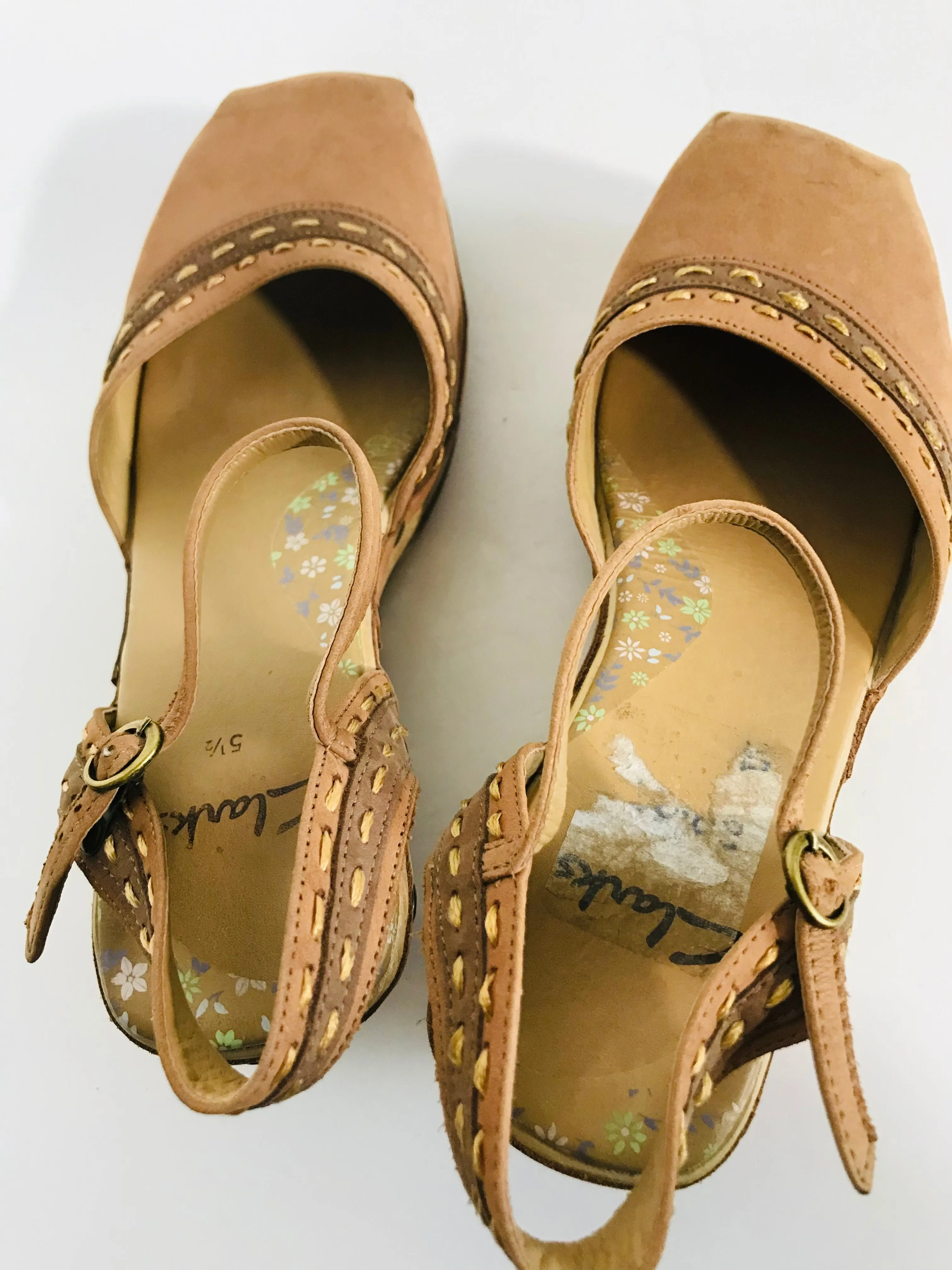 Clarks Women's Boho Wedge Heels | 5.5 | Brown