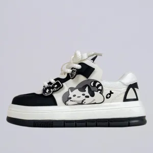 *CLEARANCE* Chubby Cheeks Kitty Casual Sneakers - Women's