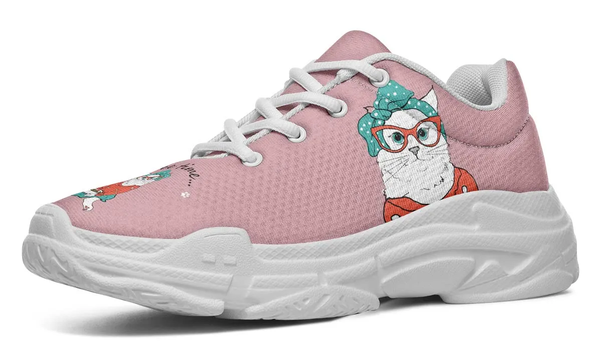 Coffee Kitty Chunky Sneakers