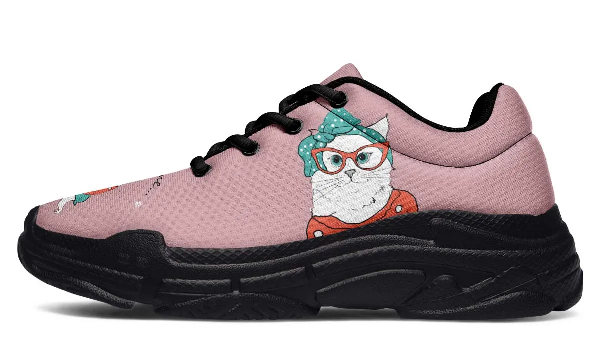 Coffee Kitty Chunky Sneakers