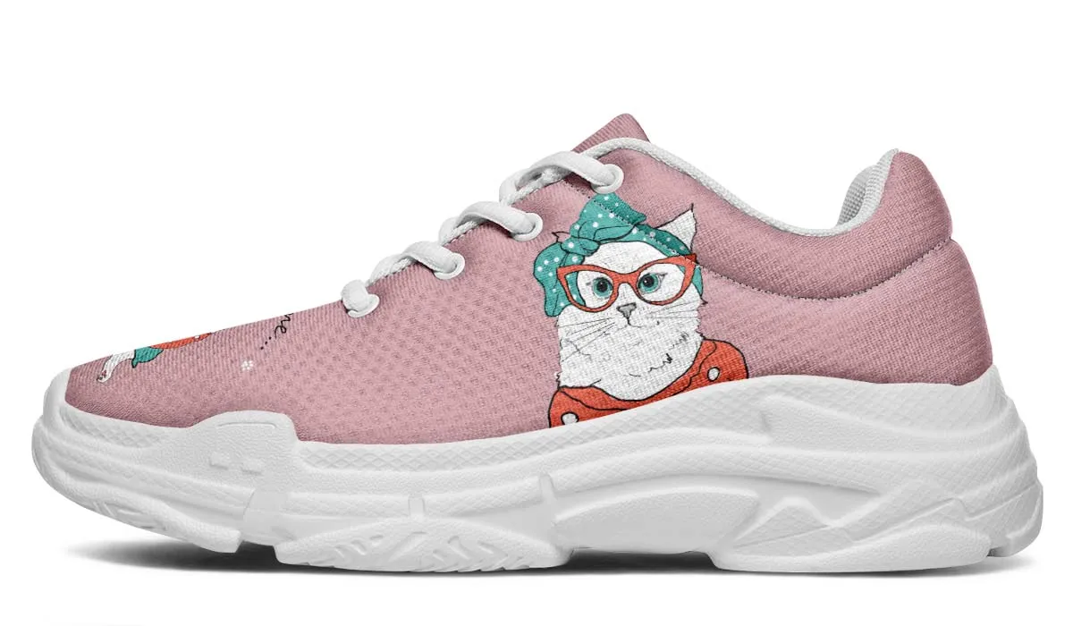 Coffee Kitty Chunky Sneakers