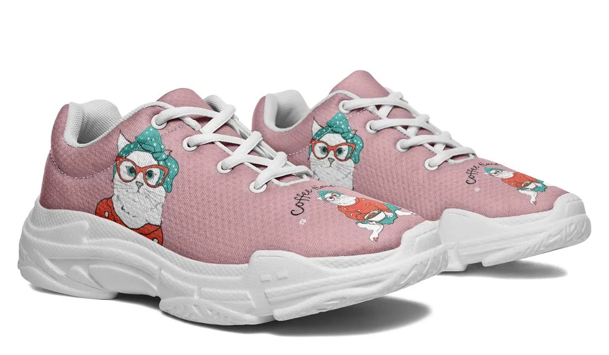 Coffee Kitty Chunky Sneakers