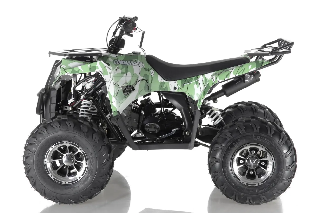 Commander DLX 125cc Larger Mid Size Youth ATV,  Automatic With Reverse Available, with Chrome Rims G16 16 YEAR OLD AND UP, CA Legal