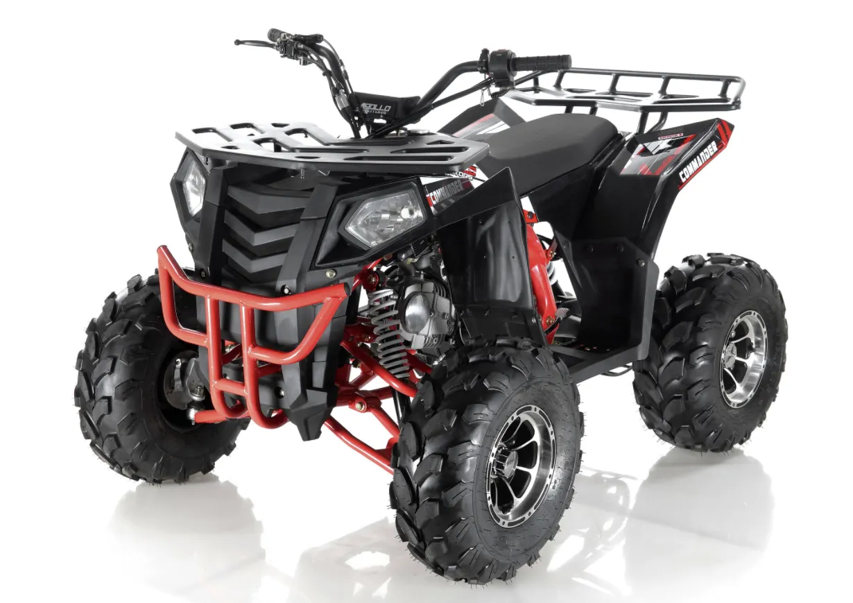 Commander DLX 125cc Larger Mid Size Youth ATV,  Automatic With Reverse Available, with Chrome Rims G16 16 YEAR OLD AND UP, CA Legal