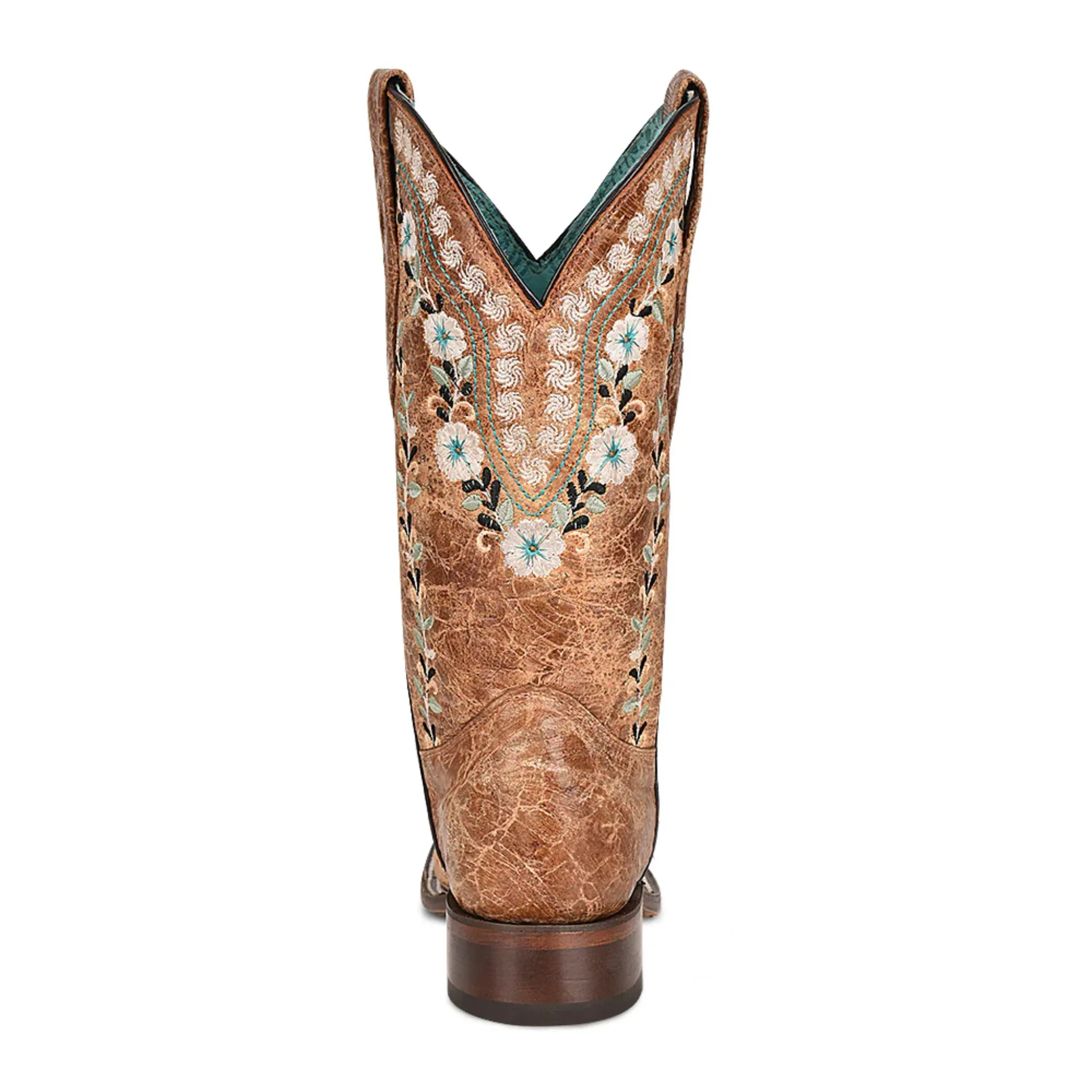 CORRAL WOMEN'S COGNAC FLORAL EMBROIDERY WESTERN BOOTS - A4398