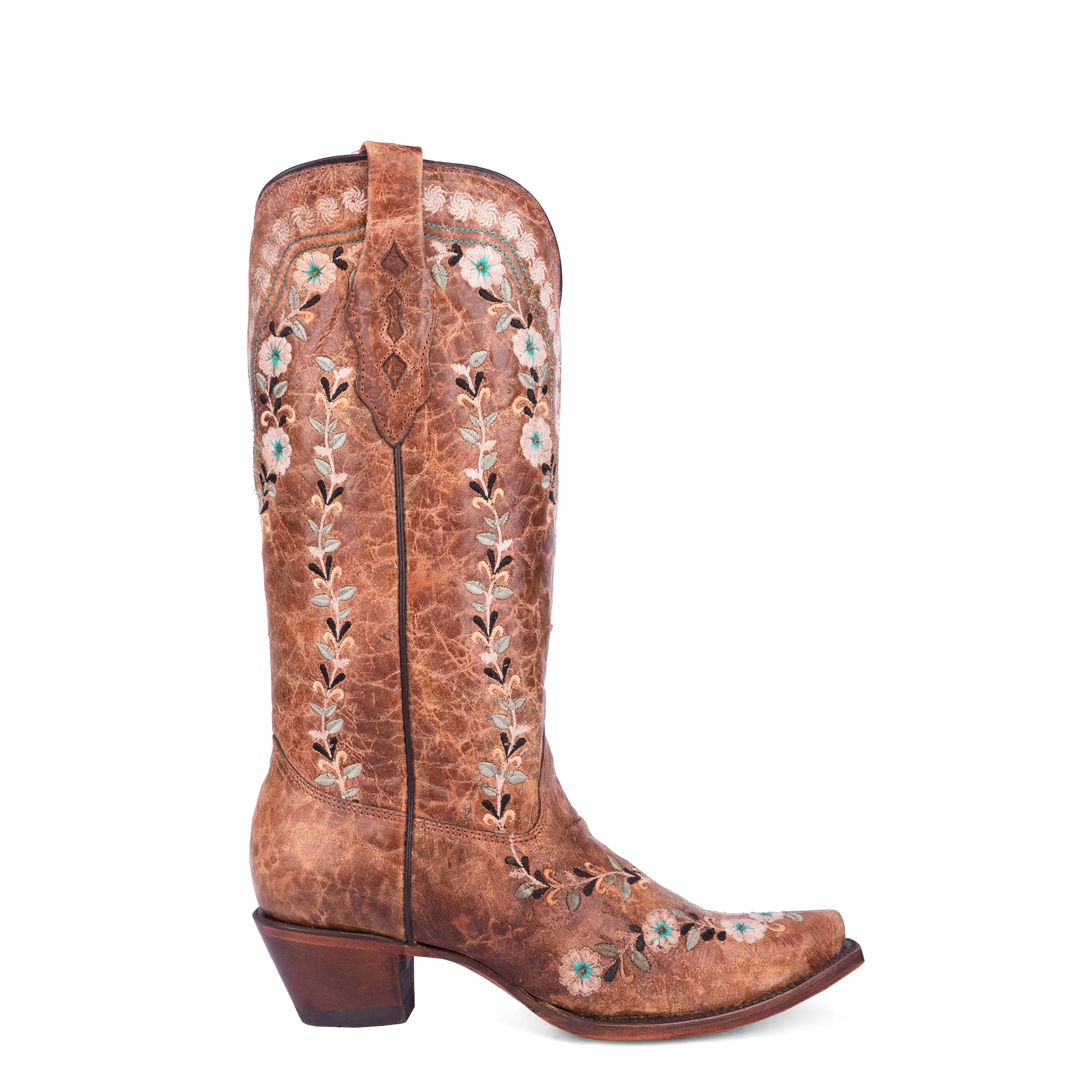 Corral Women's Floral Embroider Snip Toe Boot | A4439