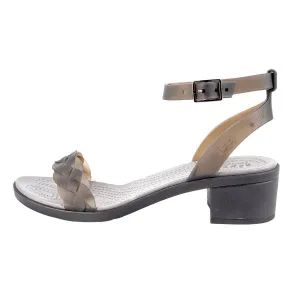 Crocs Isabella High-Heel Shoes Leather Grey Colour For Women