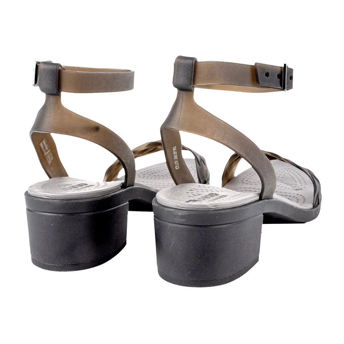 Crocs Isabella High-Heel Shoes Leather Grey Colour For Women