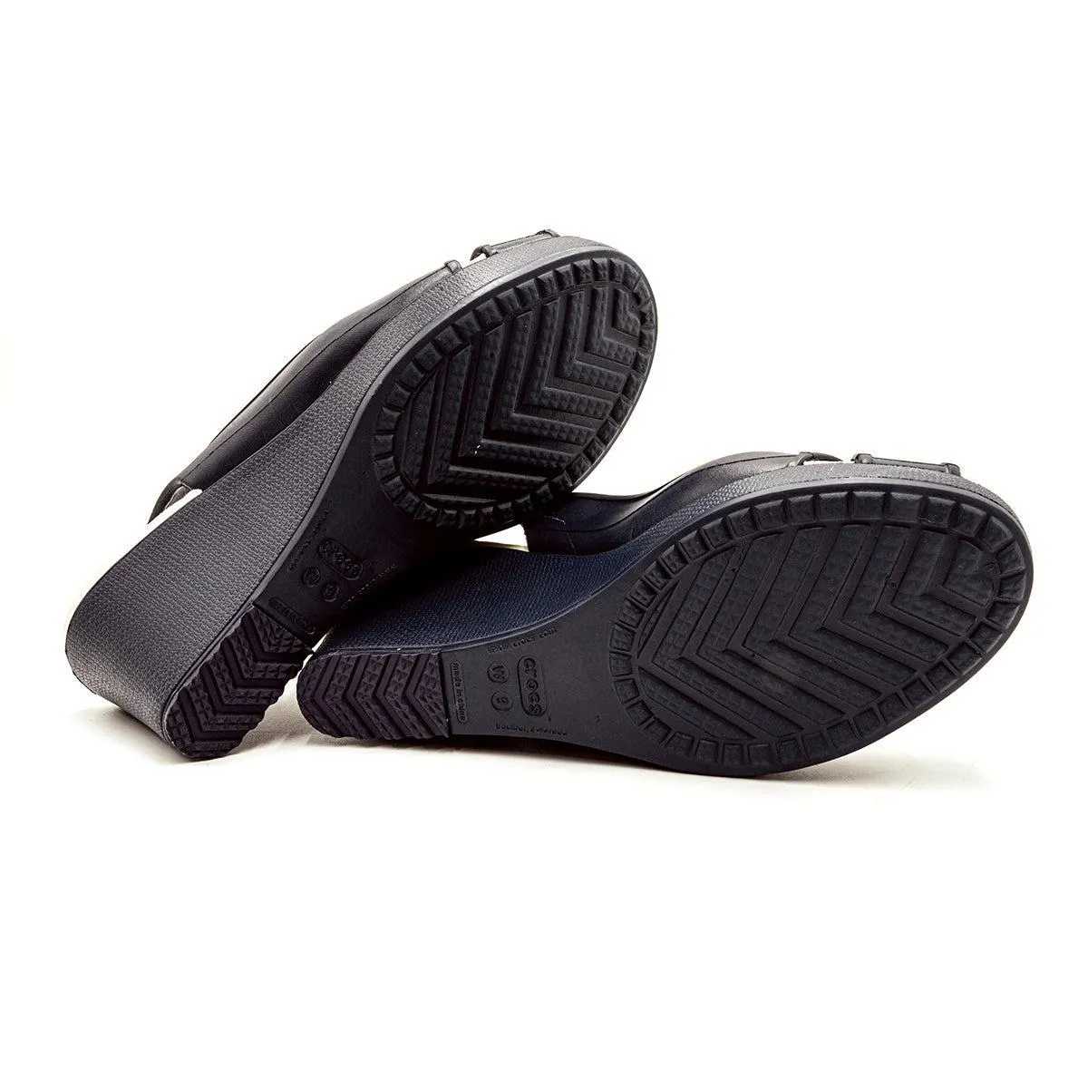 Crocs Wedge Shoes Rubber Blue Colour For Women