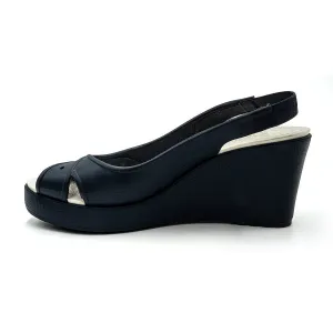 Crocs Wedge Shoes Rubber Blue Colour For Women