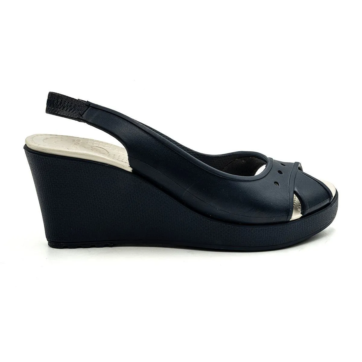 Crocs Wedge Shoes Rubber Blue Colour For Women