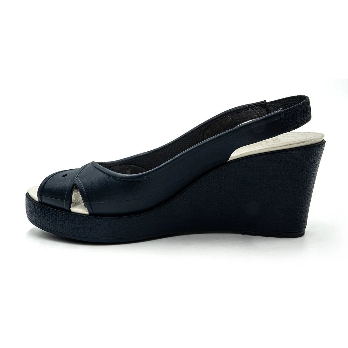 Crocs Wedge Shoes Rubber Blue Colour For Women