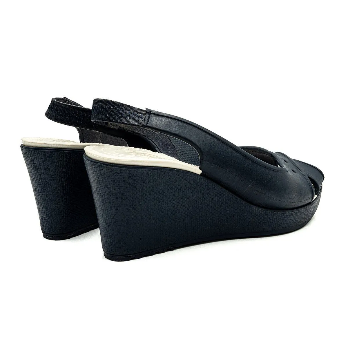 Crocs Wedge Shoes Rubber Blue Colour For Women