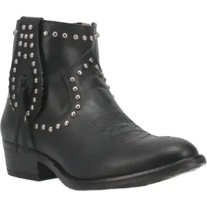 DINGO DESTRY LEATHER STUDDED BOOTIE STYLE DI864BK