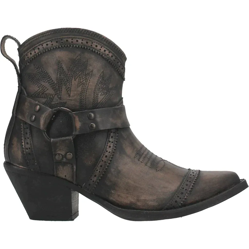 DINGO GUMMY BEAR LEATHER BLACK BOOTIE STYLE DI747BK