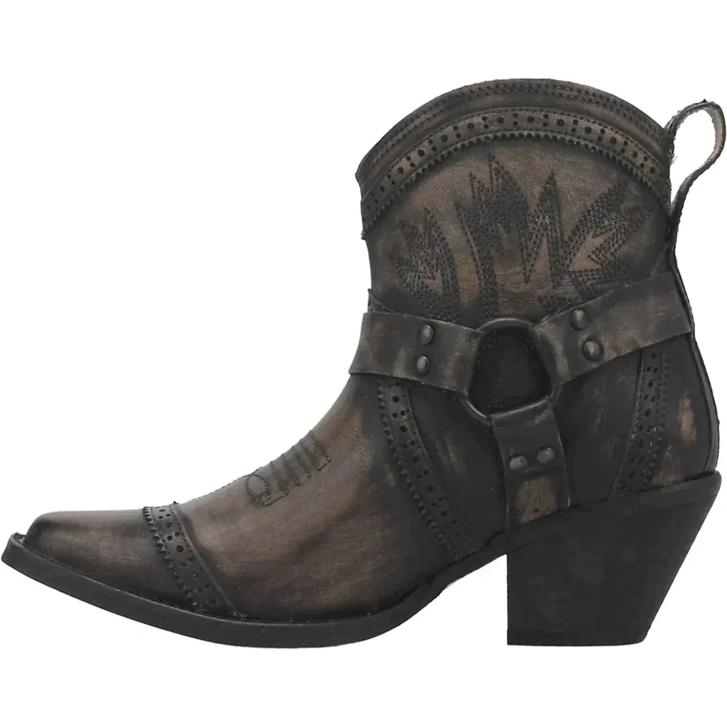 DINGO GUMMY BEAR LEATHER BLACK BOOTIE STYLE DI747BK