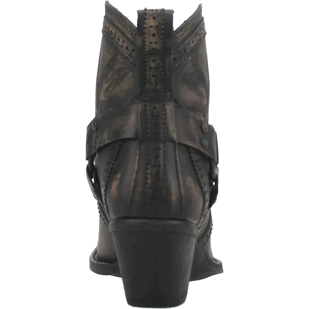 DINGO GUMMY BEAR LEATHER BLACK BOOTIE STYLE DI747BK