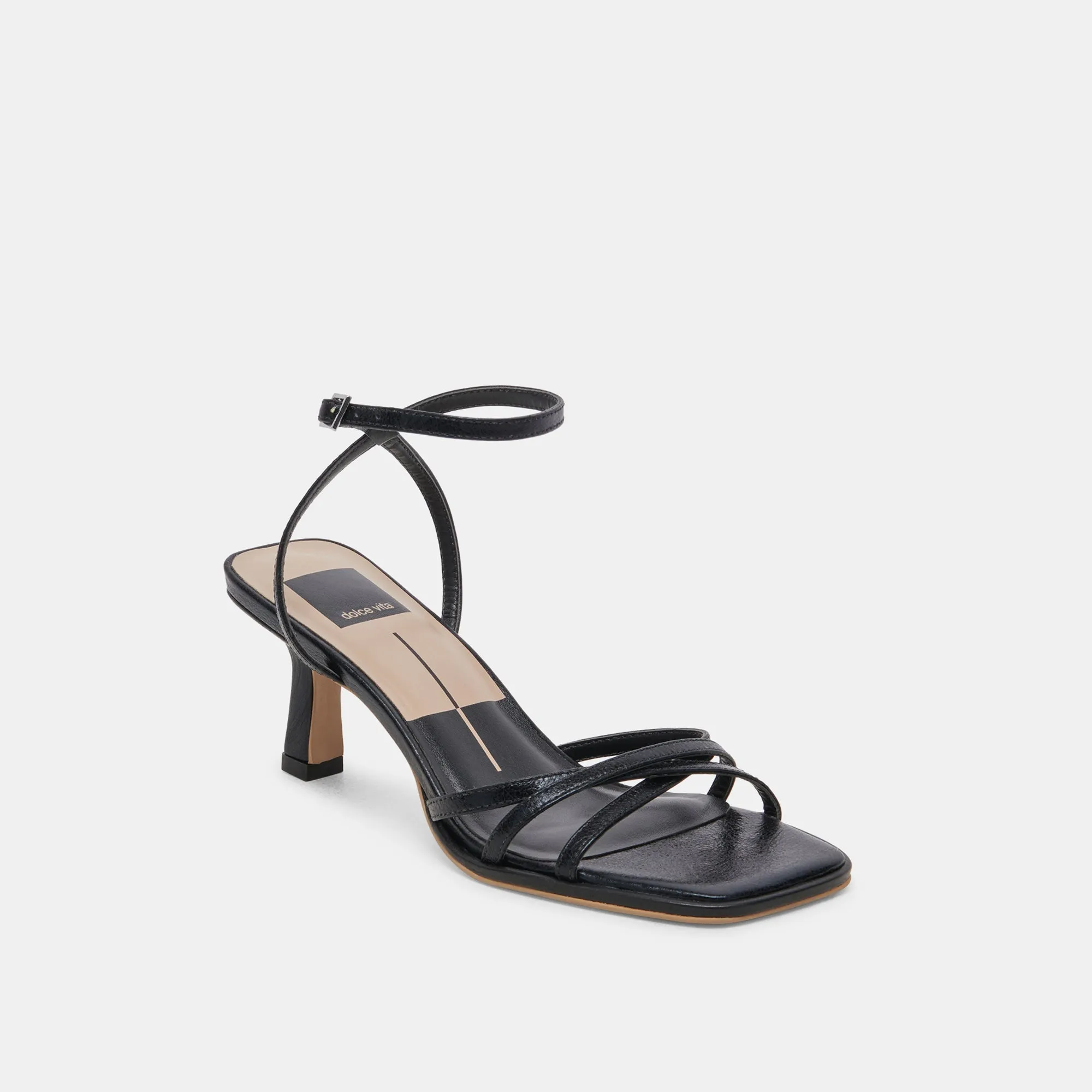 Dolce Vita Manji Heels in Midnight Patent Leather