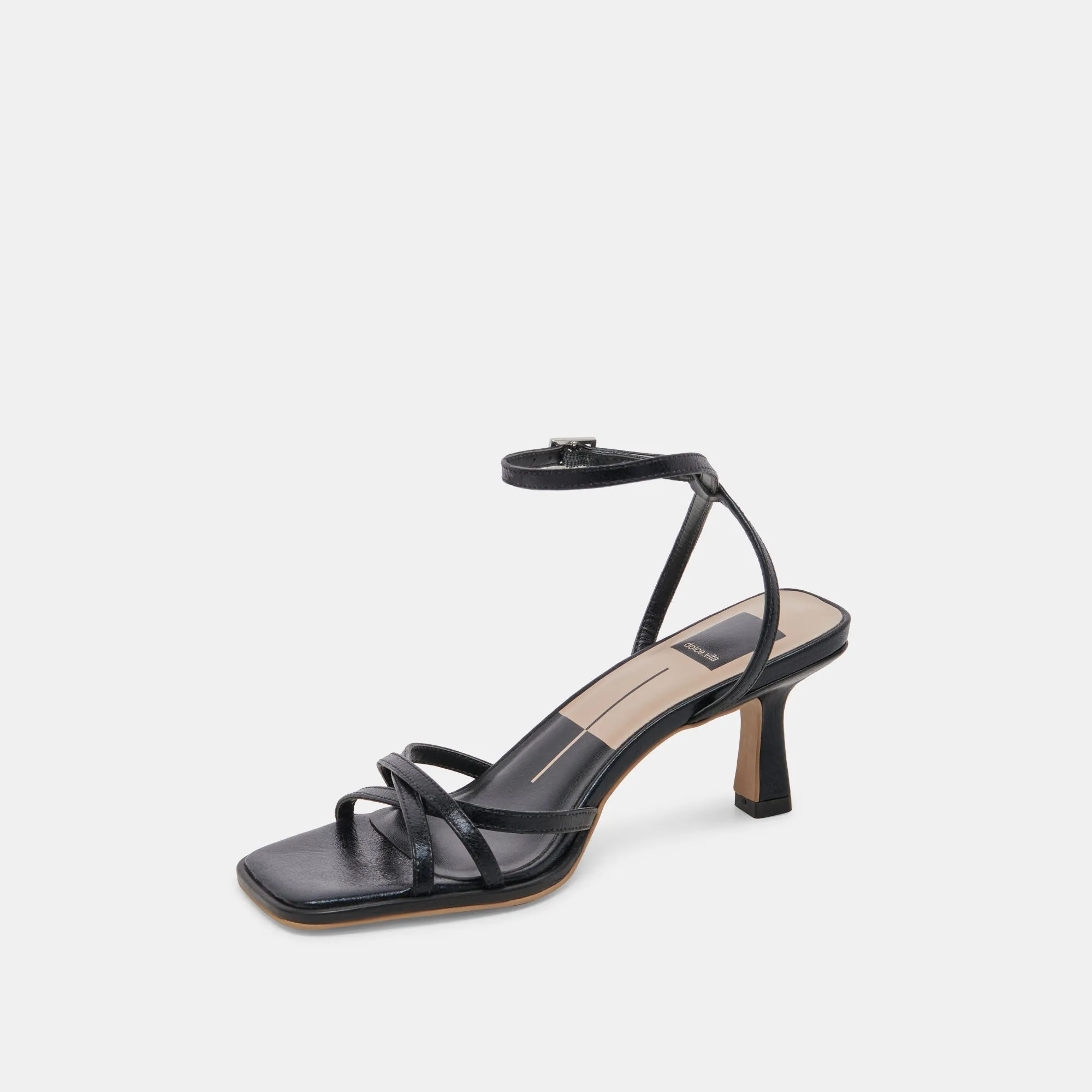 Dolce Vita Manji Heels in Midnight Patent Leather