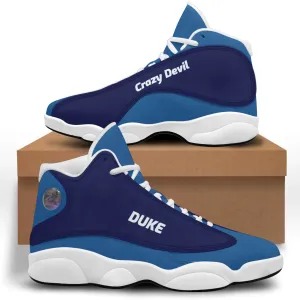 Duke Crazy Devil Basketball Fan Microfiber Hightop Sneakers