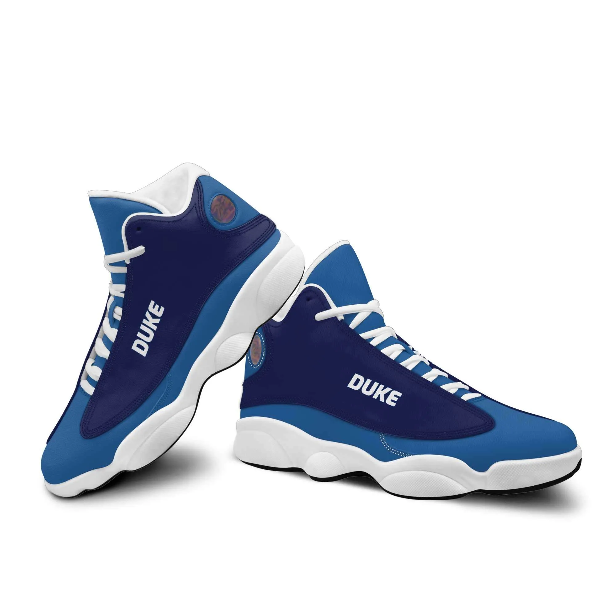 Duke Crazy Devil Basketball Fan Microfiber Hightop Sneakers