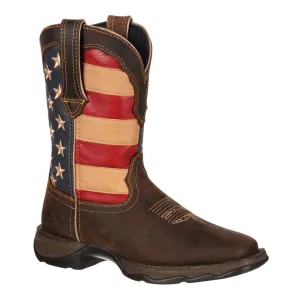 Durango Rebel Patriotic Women's Pull-On Leather Square Toe Boot RD4414