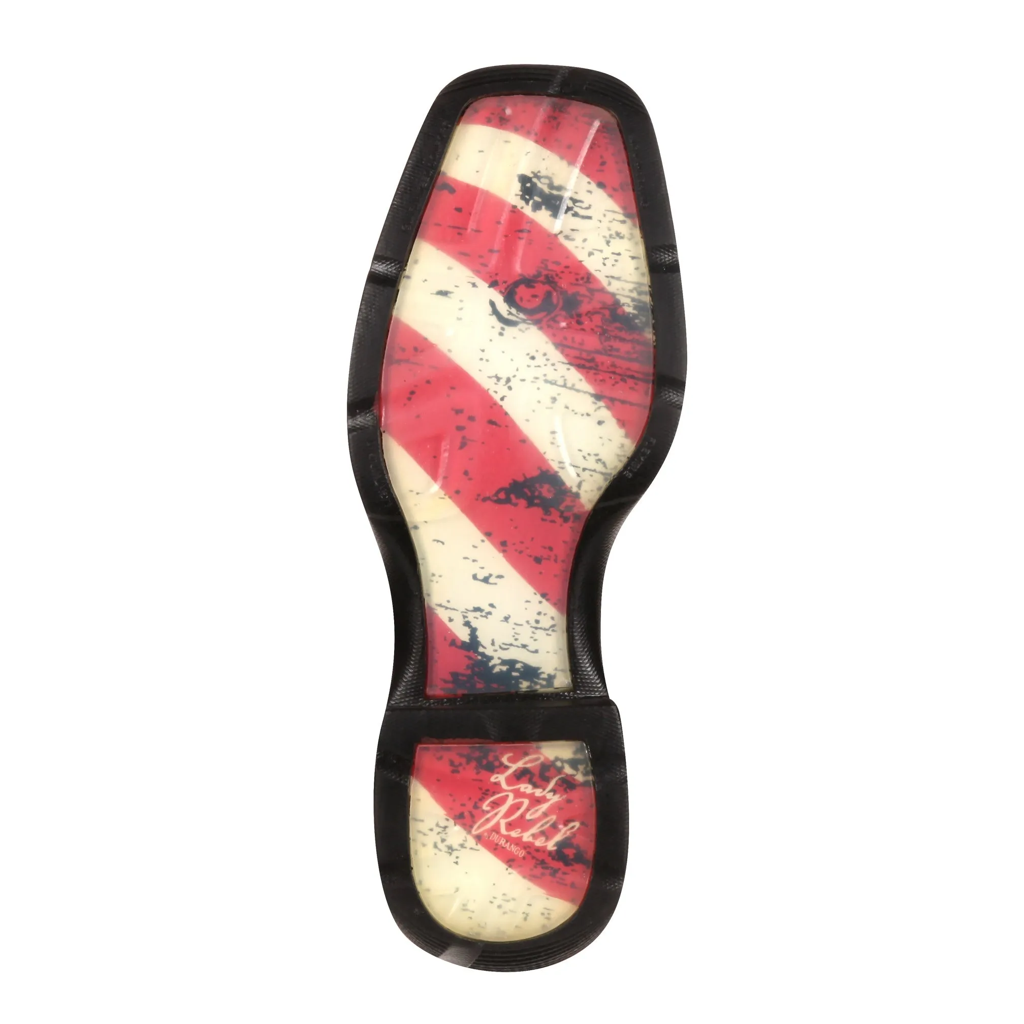 Durango Rebel Patriotic Women's Pull-On Leather Square Toe Boot RD4414