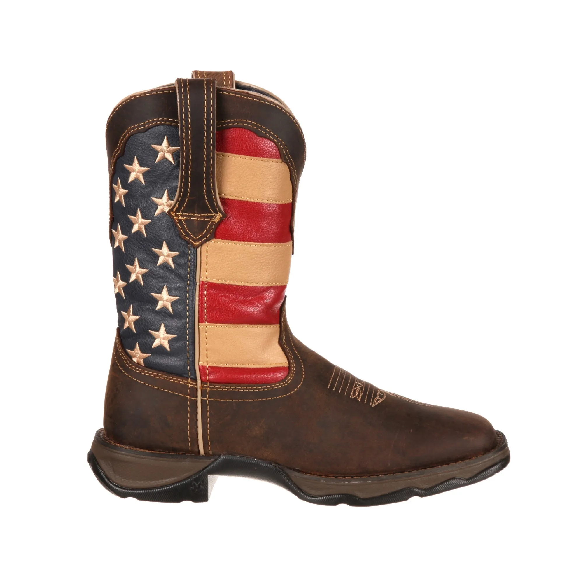 Durango Rebel Patriotic Women's Pull-On Leather Square Toe Boot RD4414