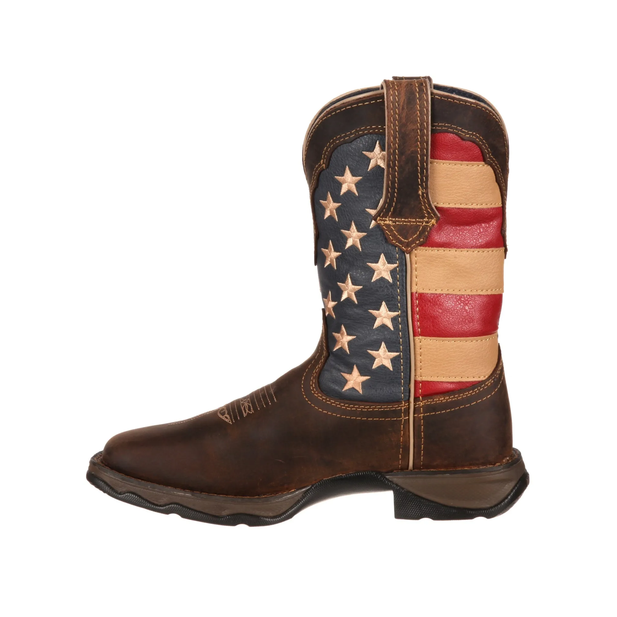 Durango Rebel Patriotic Women's Pull-On Leather Square Toe Boot RD4414