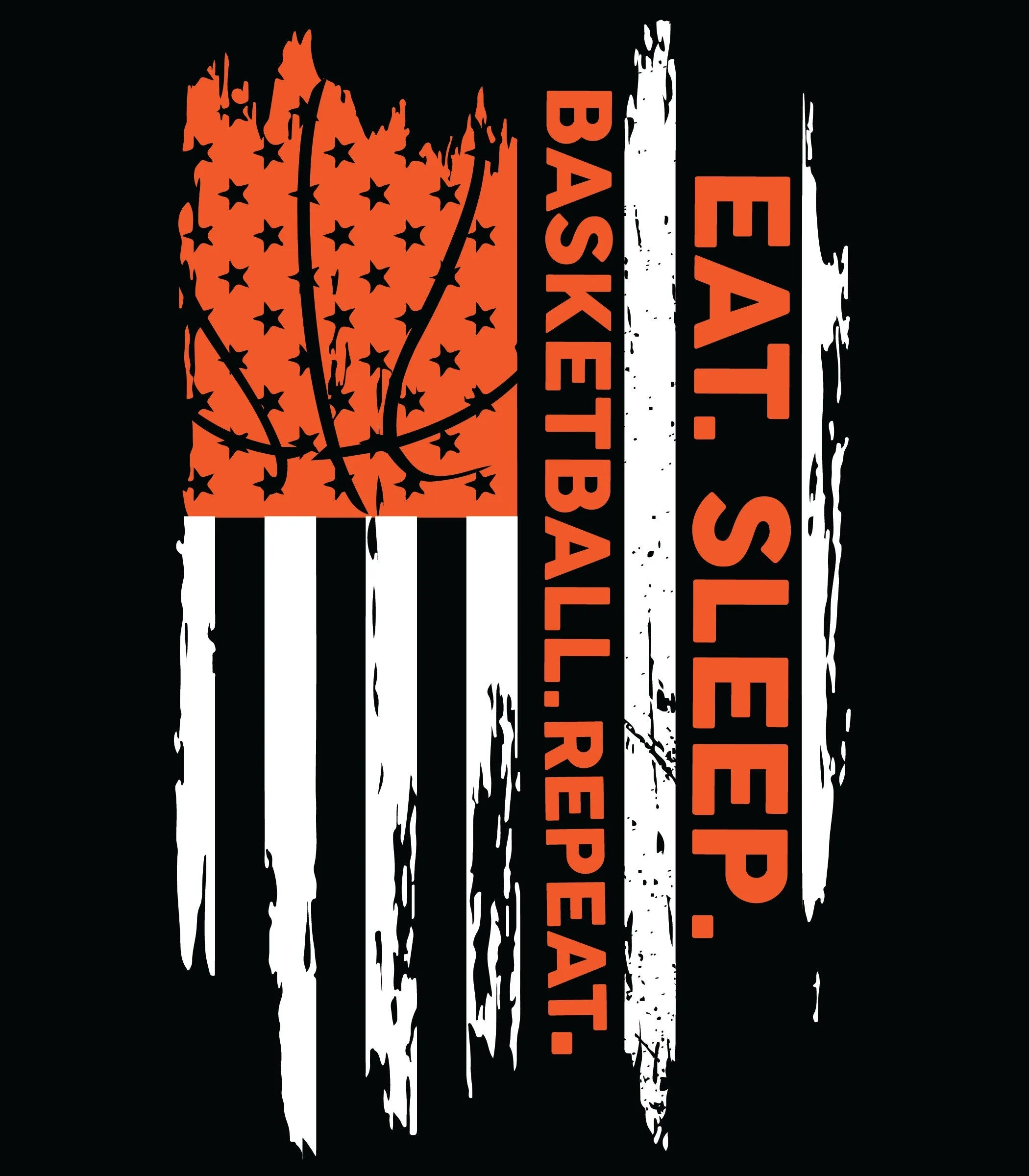 Eat Sleep Basketball Repeat American Flag Patriotic Hoodie |  Basketball Hoodie | American Flag | Patriotic | Unisex Hoodie