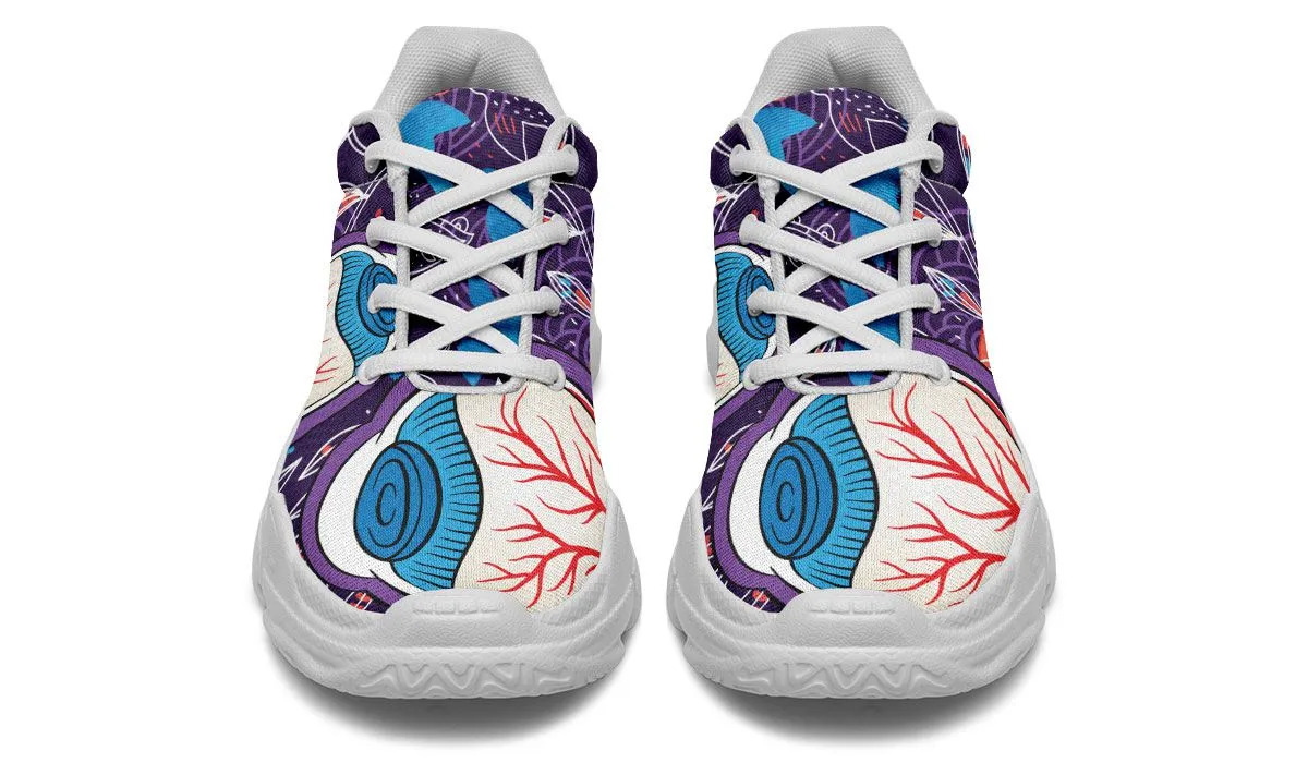 Eyeball Illustration Chunky Sneakers