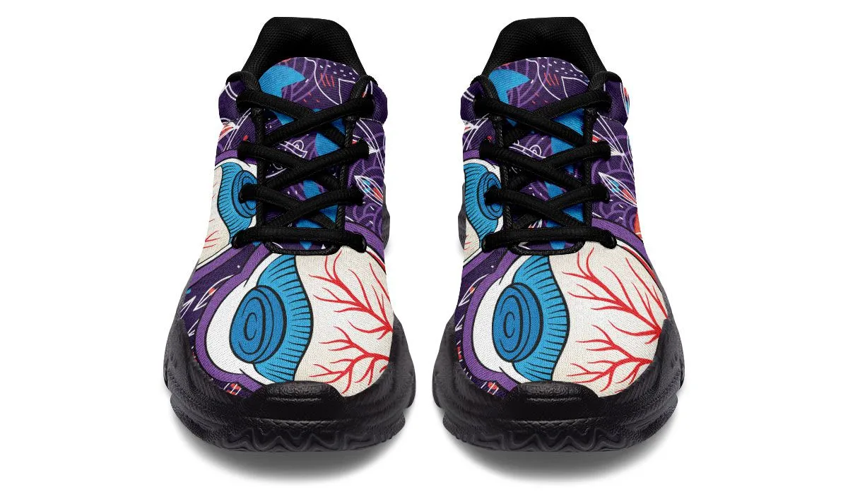 Eyeball Illustration Chunky Sneakers