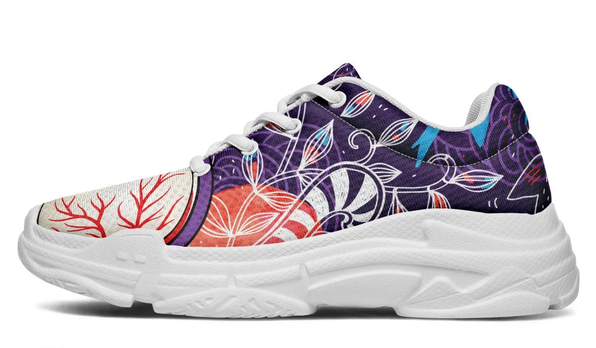 Eyeball Illustration Chunky Sneakers