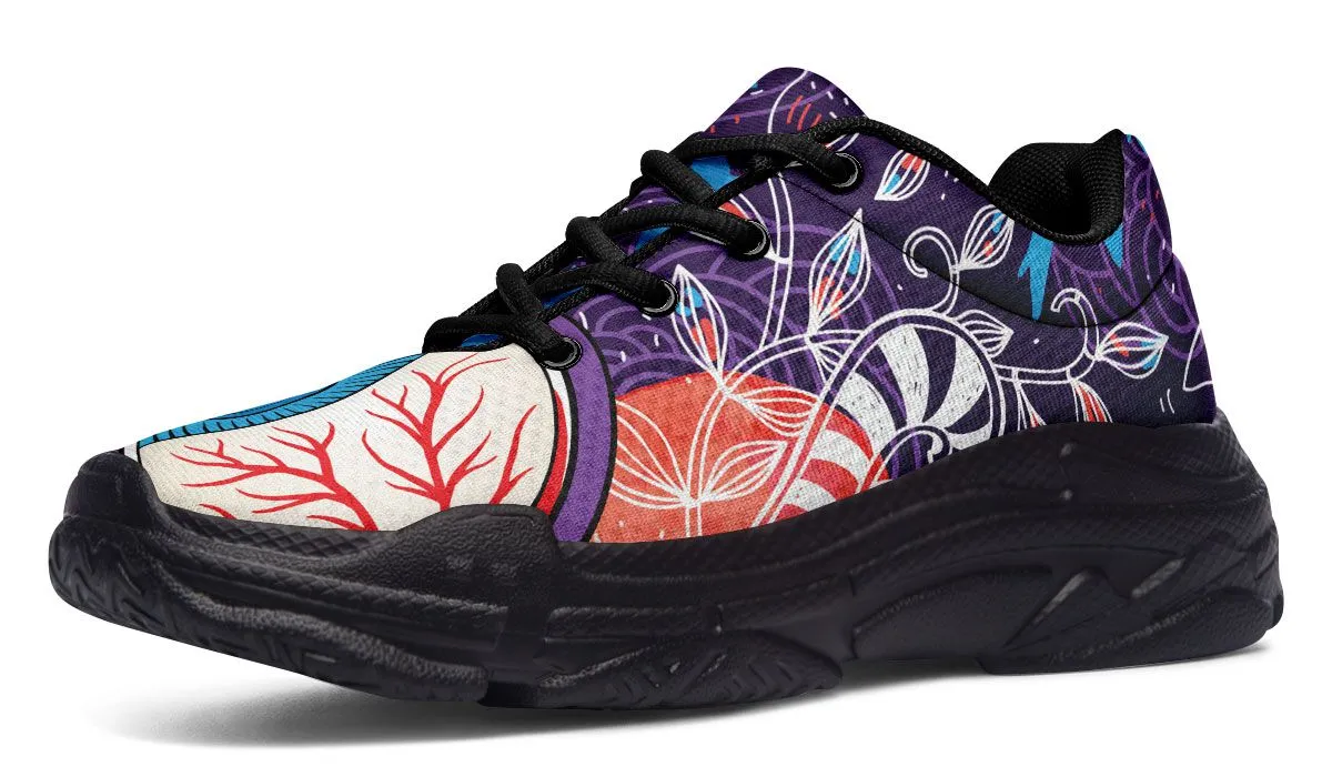 Eyeball Illustration Chunky Sneakers
