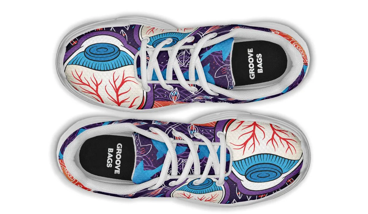 Eyeball Illustration Chunky Sneakers