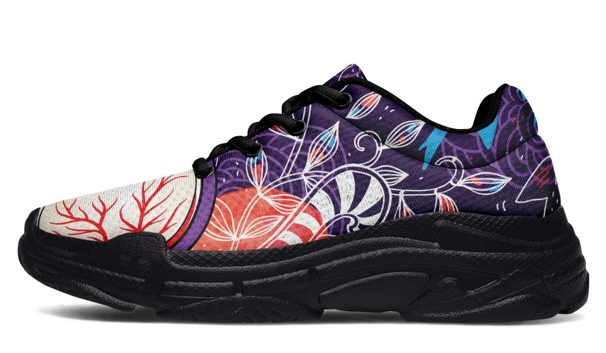 Eyeball Illustration Chunky Sneakers