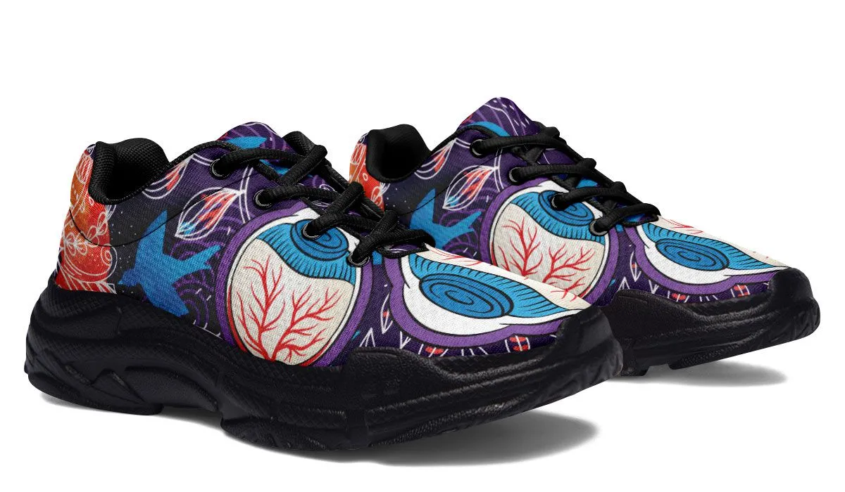 Eyeball Illustration Chunky Sneakers