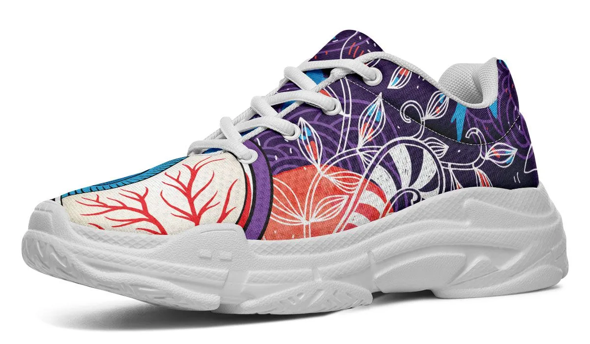 Eyeball Illustration Chunky Sneakers