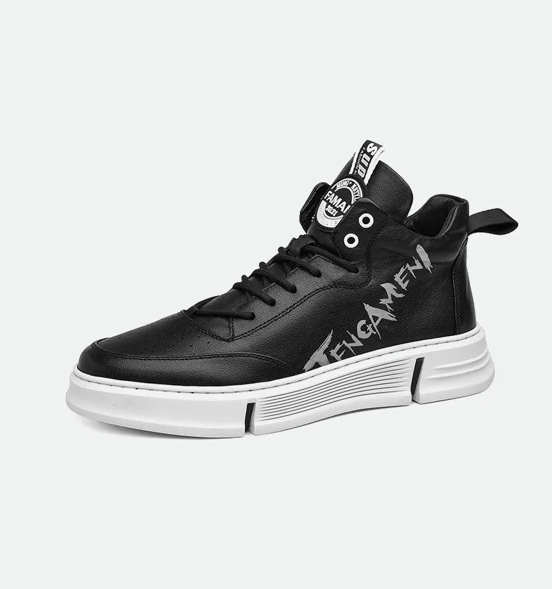 FAMAN CHUNKY SOLE TRAINERS WITH LETTERS PRINT