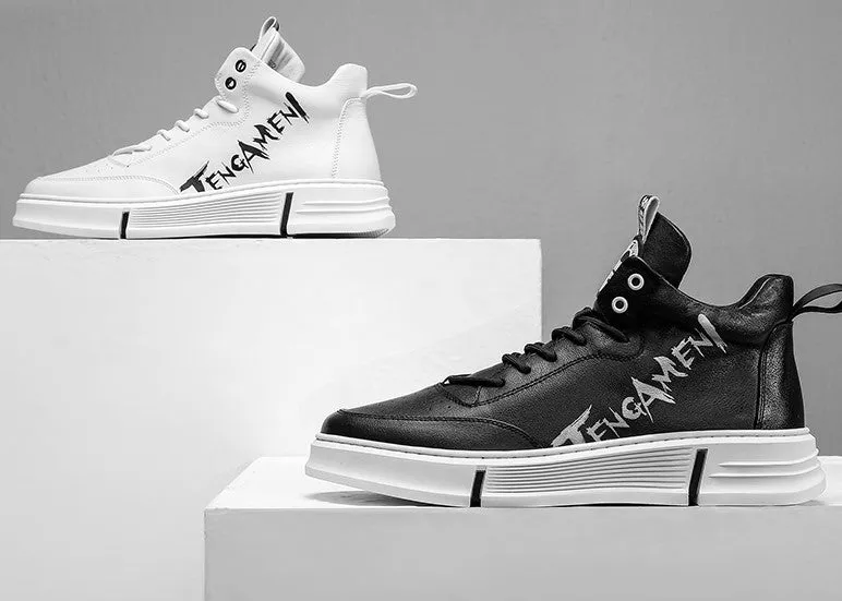 FAMAN CHUNKY SOLE TRAINERS WITH LETTERS PRINT