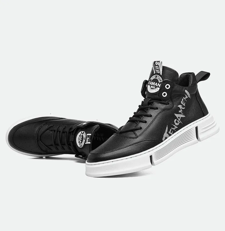 FAMAN CHUNKY SOLE TRAINERS WITH LETTERS PRINT