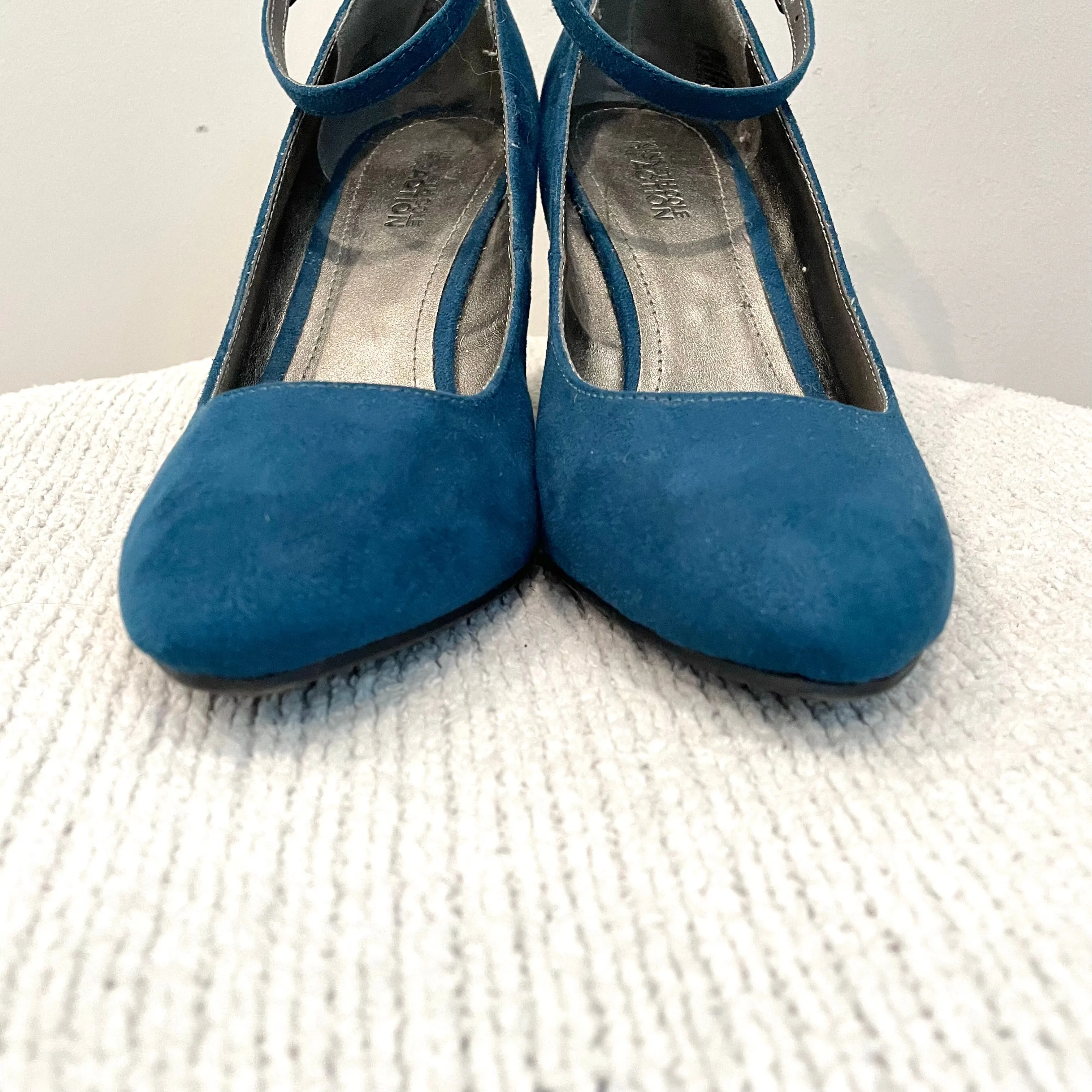 Faux Suede Snakeskin Wedge Heels