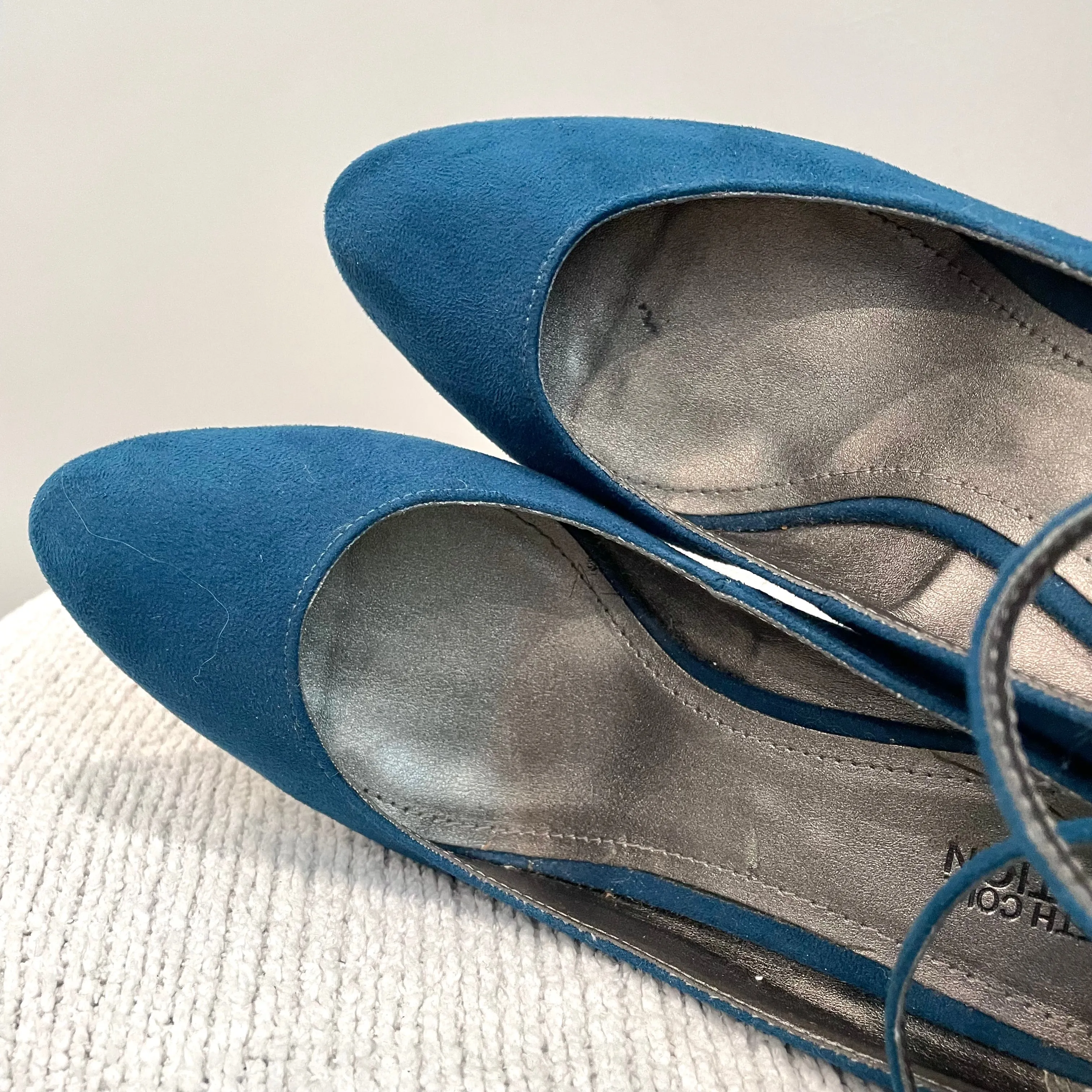 Faux Suede Snakeskin Wedge Heels