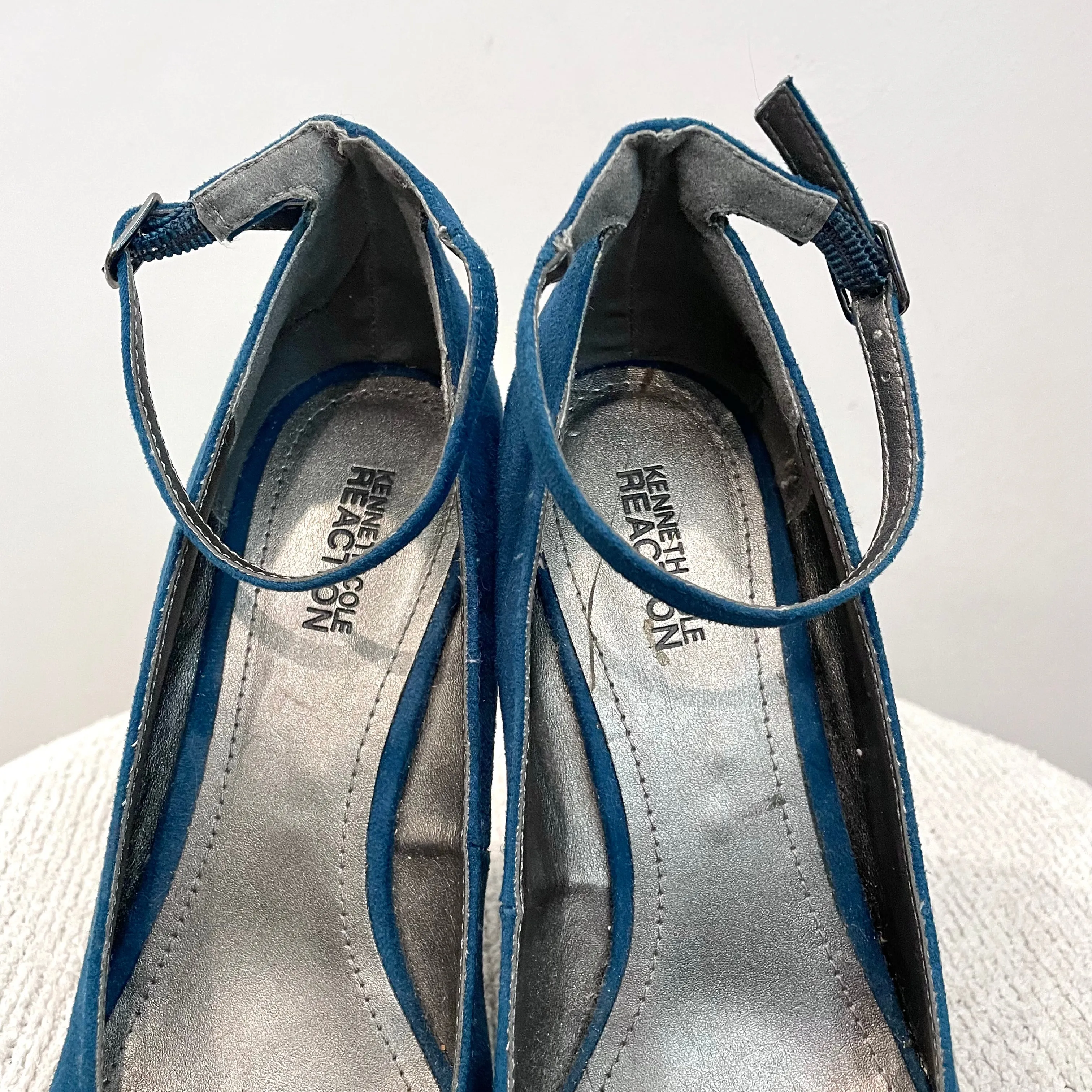 Faux Suede Snakeskin Wedge Heels