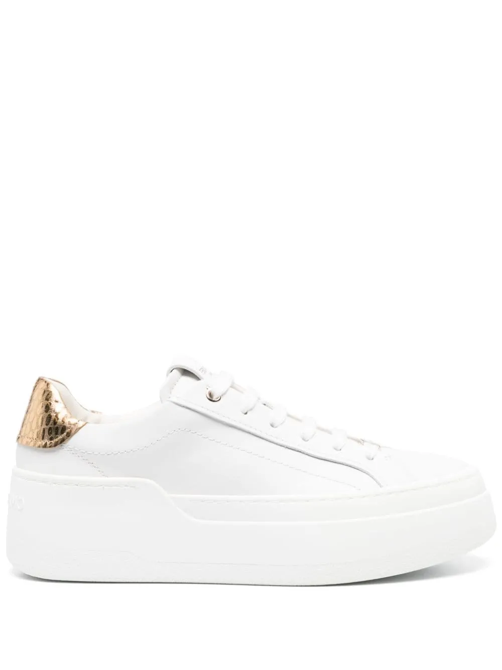Ferragamo White Leather Platform Sneakers for Women