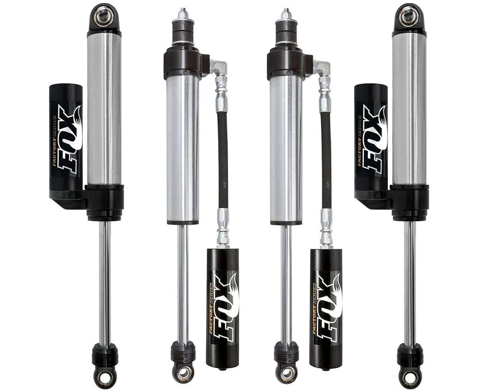 Fox 2.5 Factory Series Internal Bypass Shocks Set for 2007-2018 Jeep Wrangler JK 4WD RWD w/2.5-4" lift
